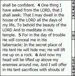 Sample of mobile Old Testament NASB text
