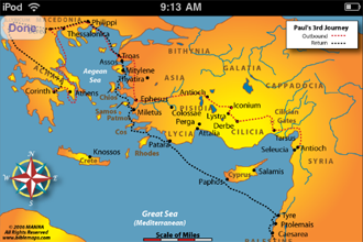 Manna Maps, Paul's 3rd Journey