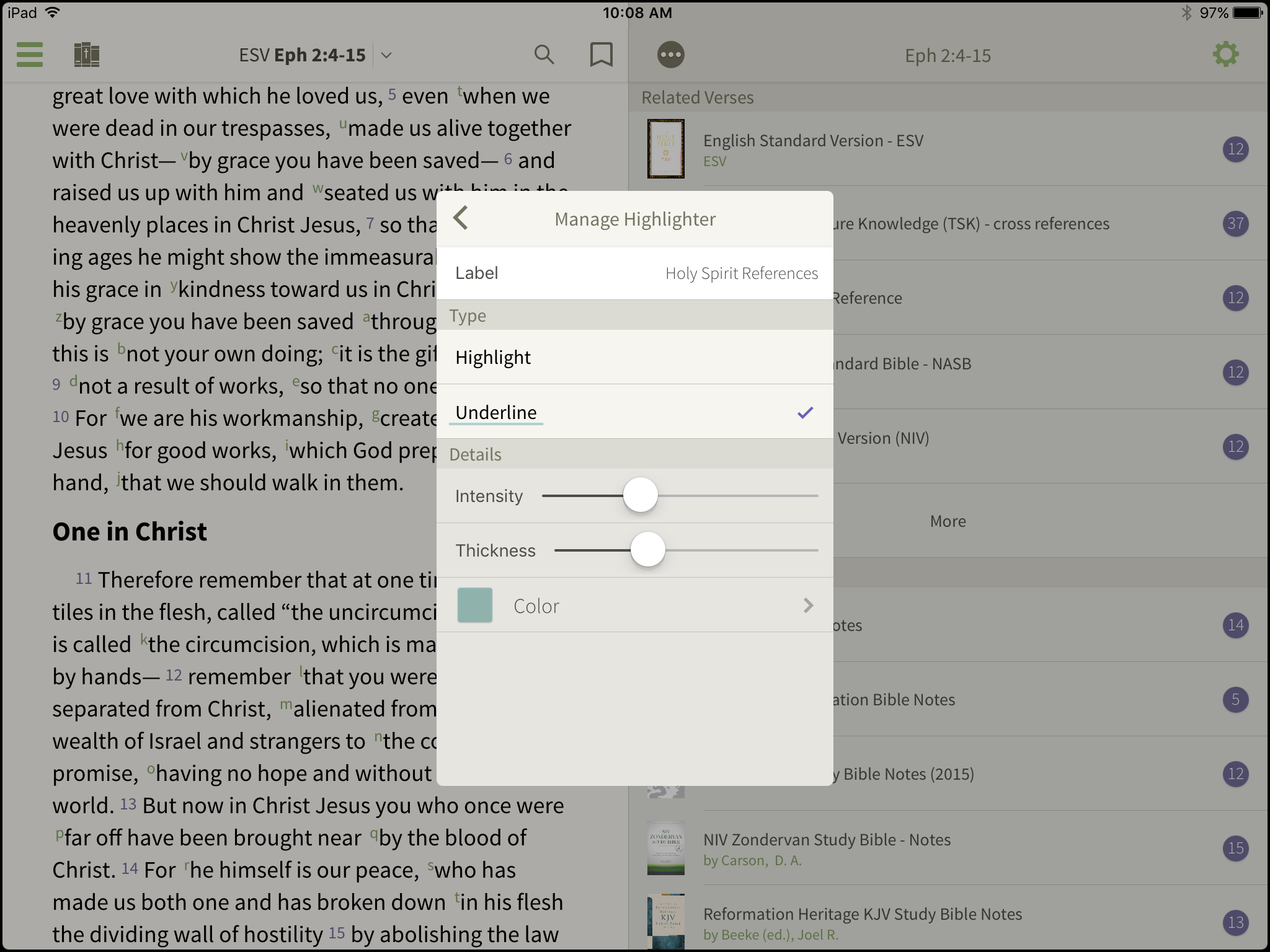 Bible Underlining Charts