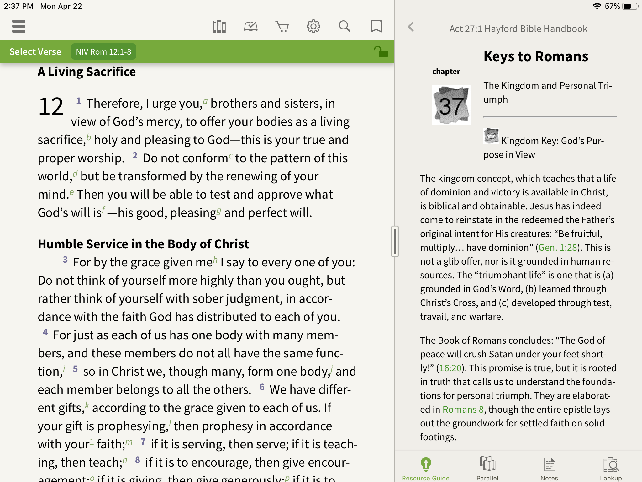 Hayford Bible Commentary In The Olive Tree Bible App 3 Olive Tree Blog