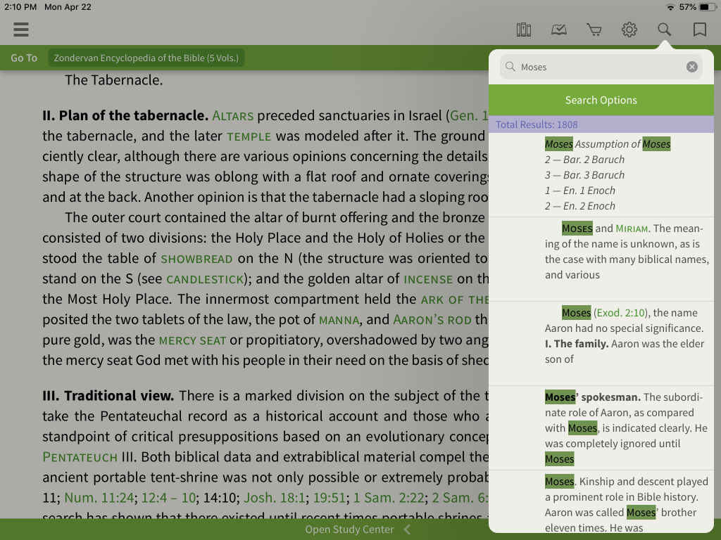 Zondervan Encyclopedia of the Bible in the Olive Tree Bible App 7