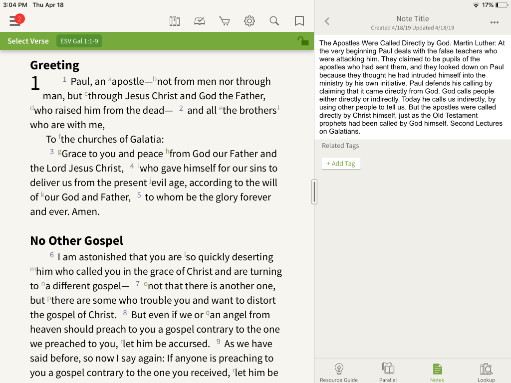 Reformation Commentary on Scripture notes paste
