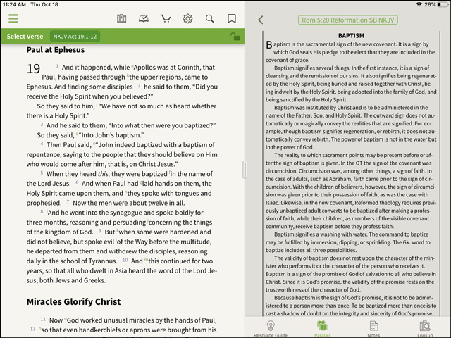 Reformation Study Bible Baptism