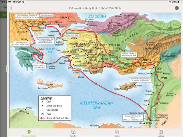 Reformation Study Bible Color Map