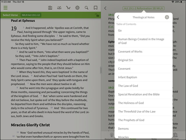 Reformation Study Bible Theological Notes