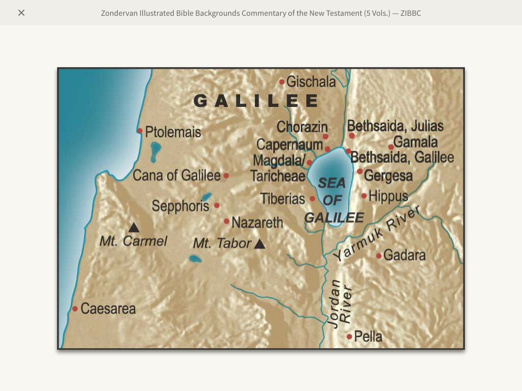 zondervan map bible Galilee