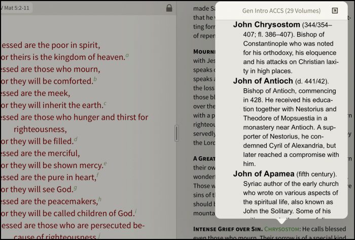 CHRYSOSTOM commentary on the beatitudes
