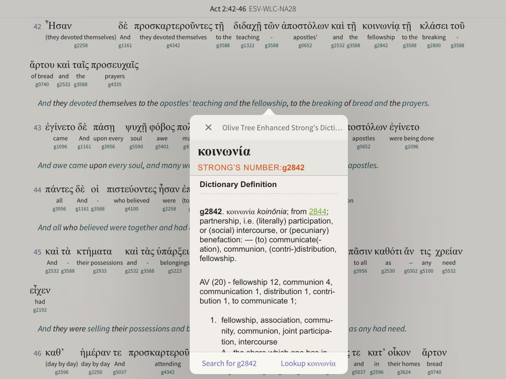 interlinear bible with Strongs tagging