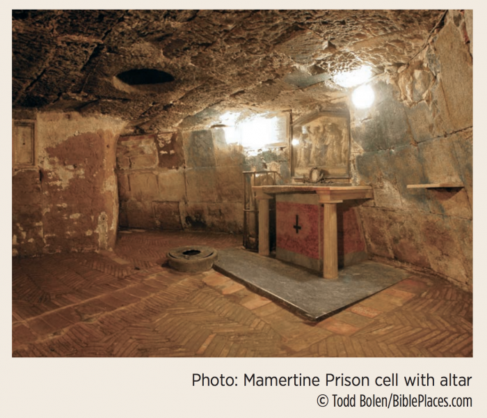 Roman Prison Mamertine cell with altar