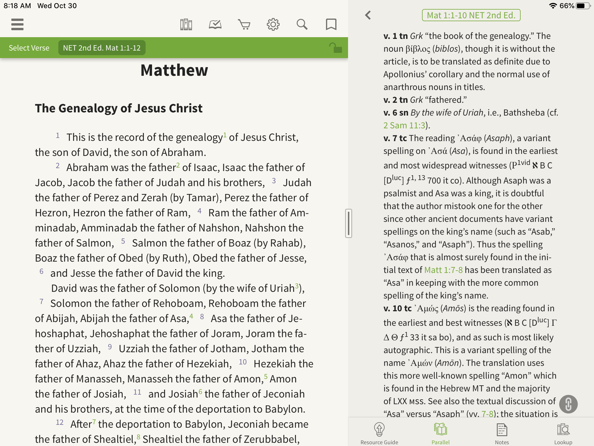 NET Bible Olive Tree