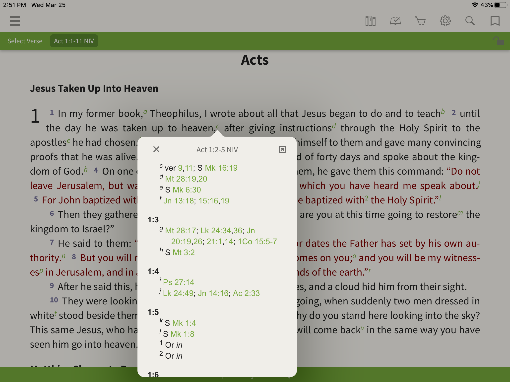 cross references in the NIV Bible