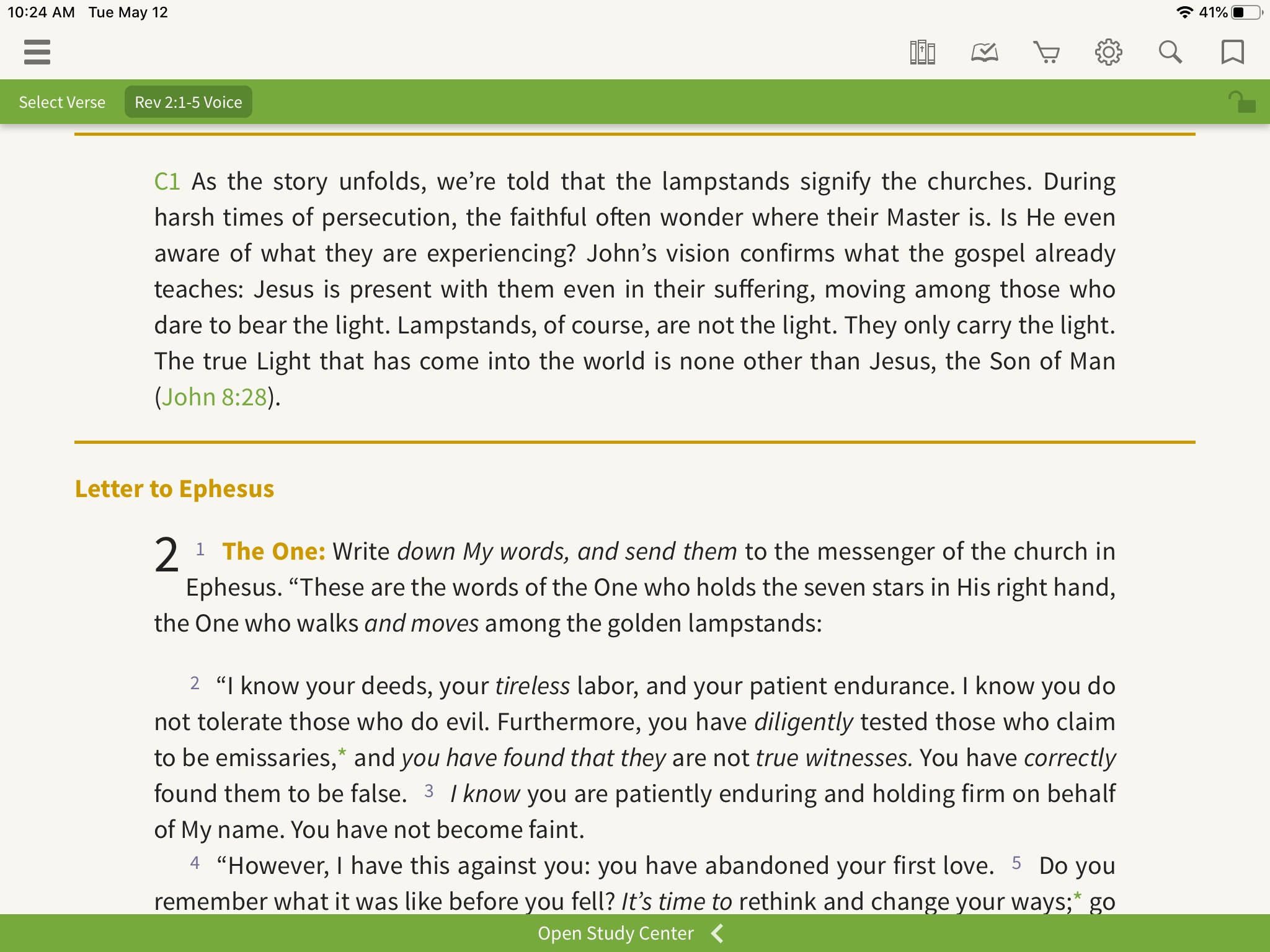 The Voice Bible Commentary notes