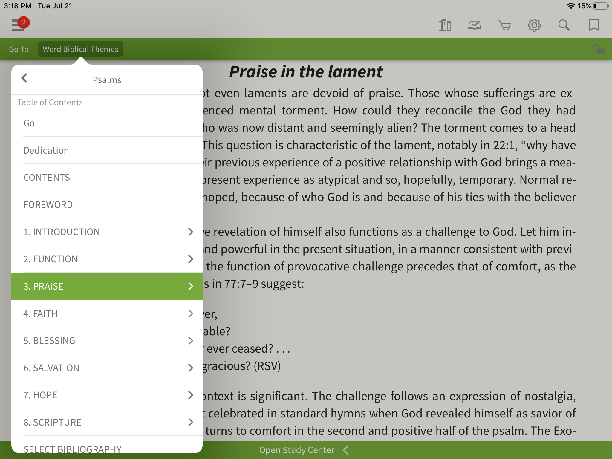 Psalms Word Biblical Themes