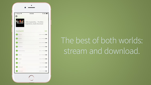 Stream and download audio books bible