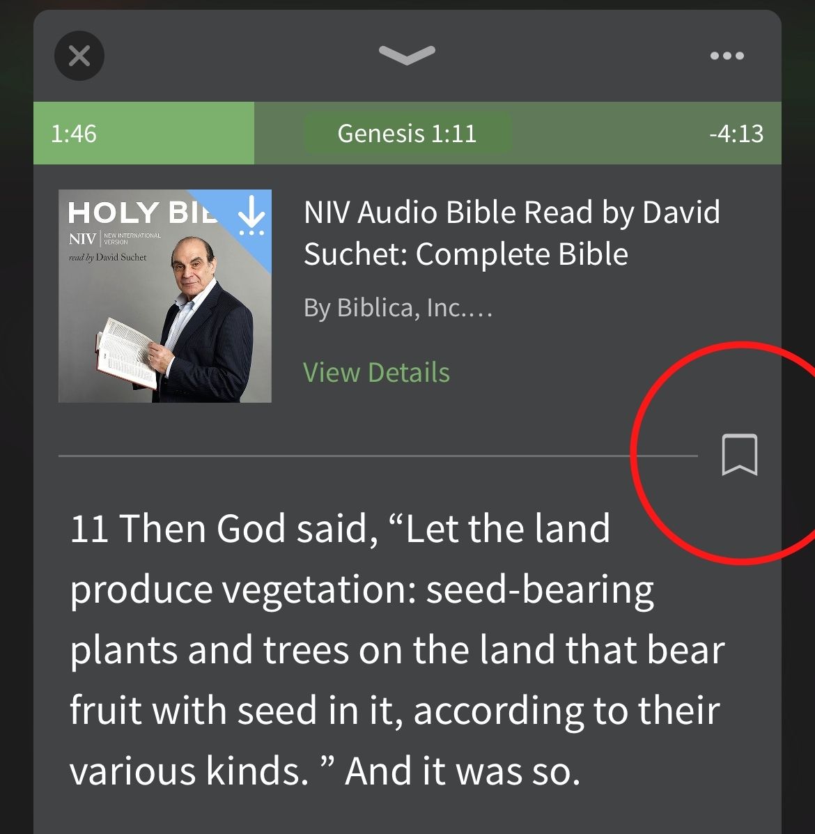 olive tree audio bible bookmark