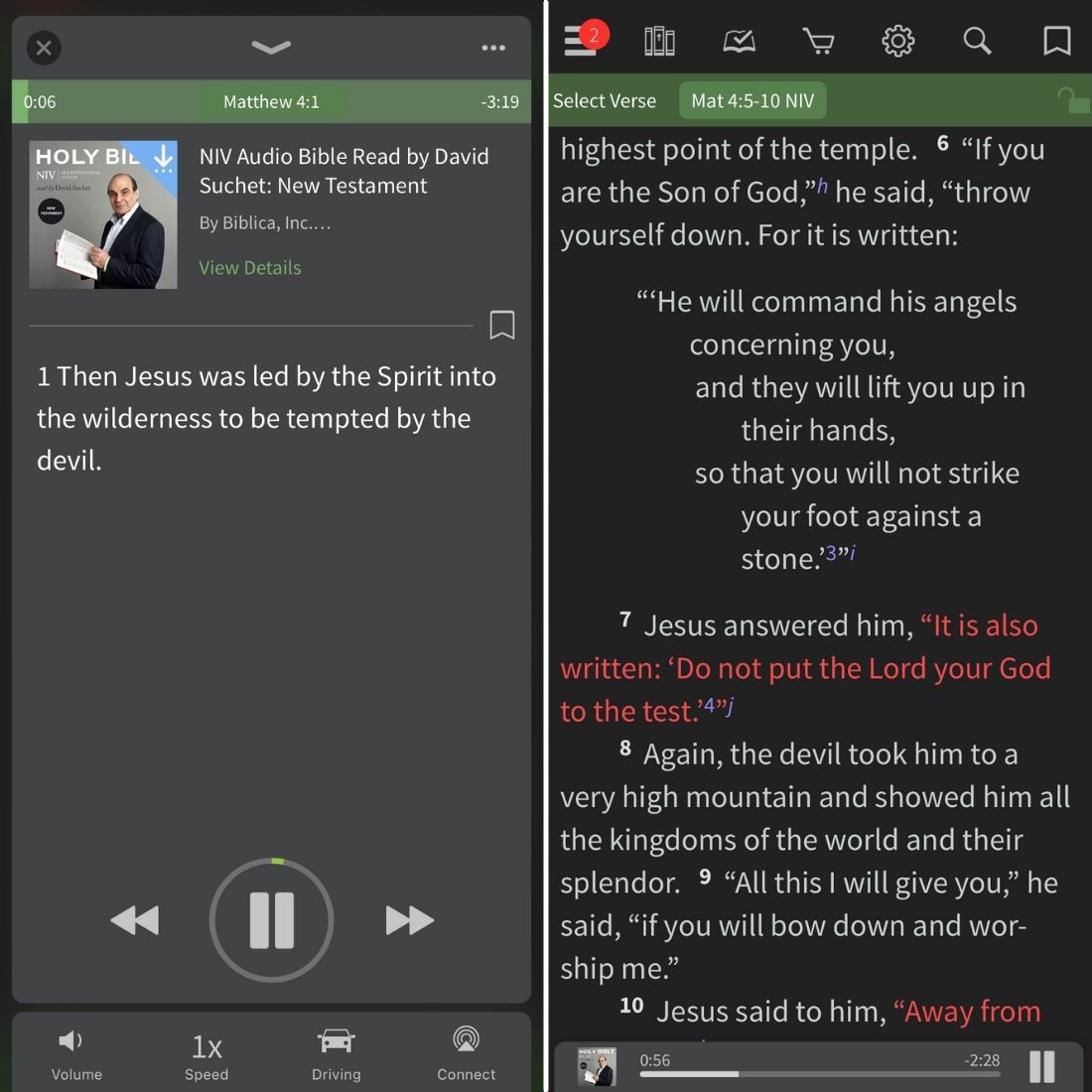 olive tree audio bible read and listen scripture