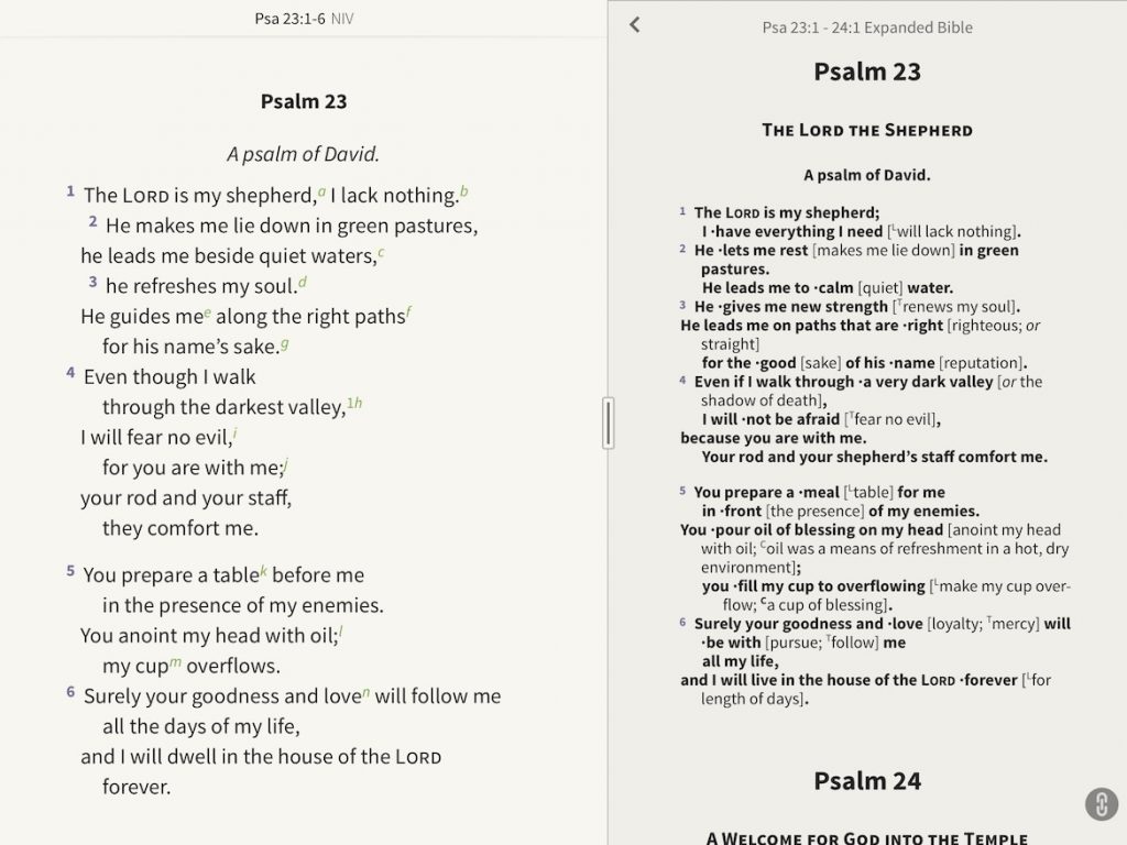 Look Inside The Expanded Bible Olive Tree Blog