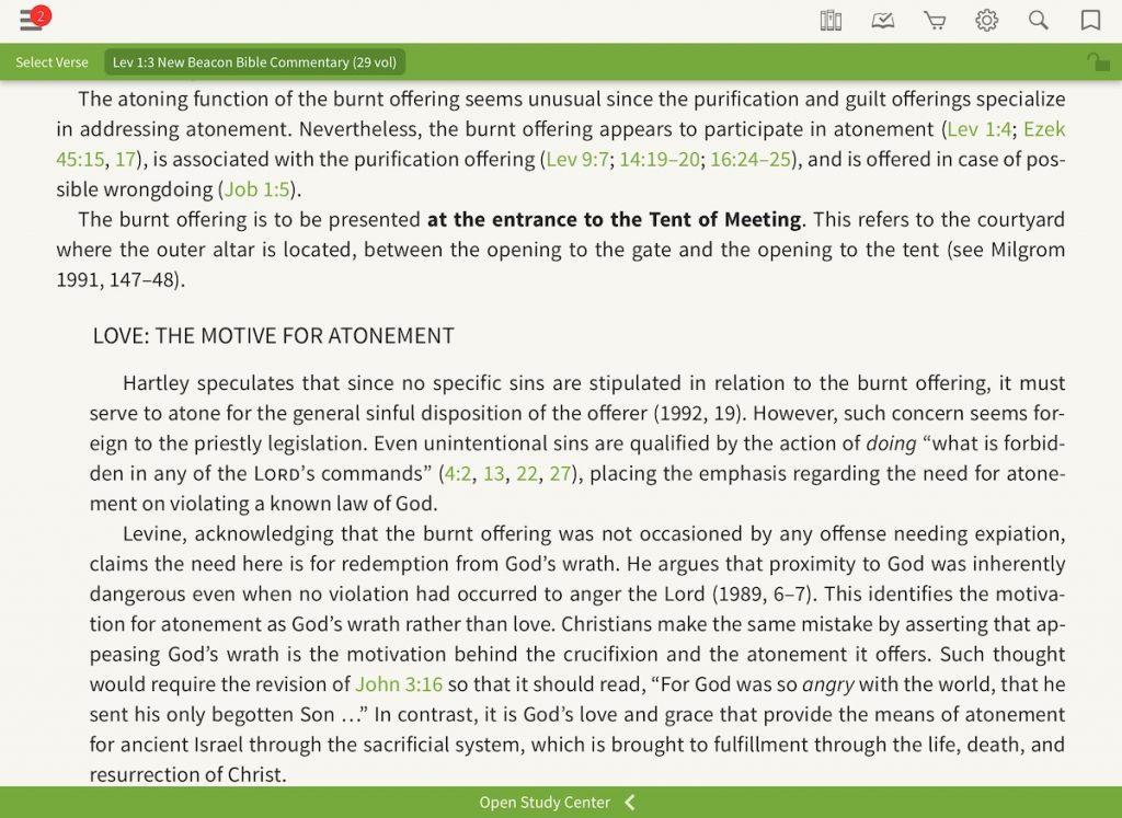 new beacon bible commentary special topics