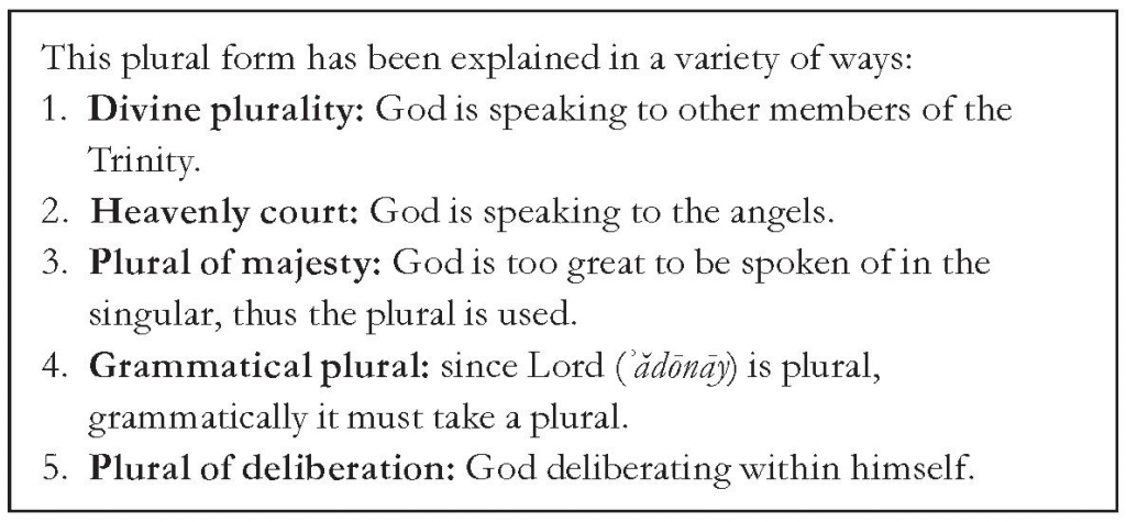 Plural pronouns for God