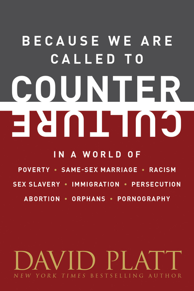 Because We Are Called to Counter Culture: In a World of Poverty, Same-Sex Marriage, Racism, Sex Slavery, Immigration, Persecution, Abortion, Orphans, and Pornography