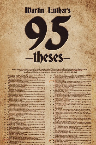 martin luther writes the 95 theses